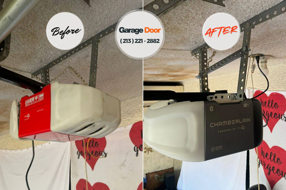 Before and after: garage door repair Aynor, SC